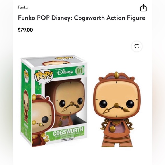 Funko POP! Disney Movies: Beauty and the Beast Cogsworth - Picture 2 of 2